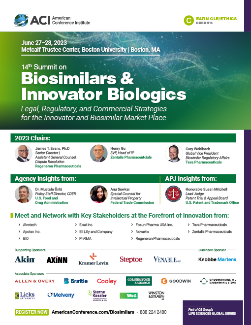 2023 Agenda  Biosimilars & Innovator Biologics